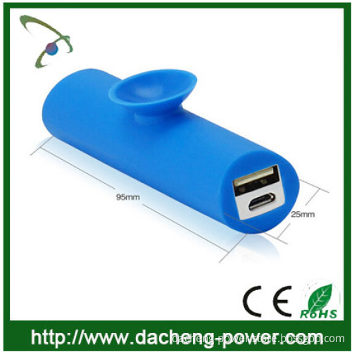 Silicone Sucker design usb power bank 2600mah manual for power bank